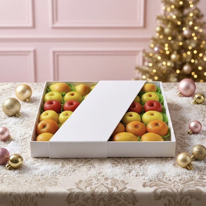 Pâtes d'amande fruits (34) en boîte